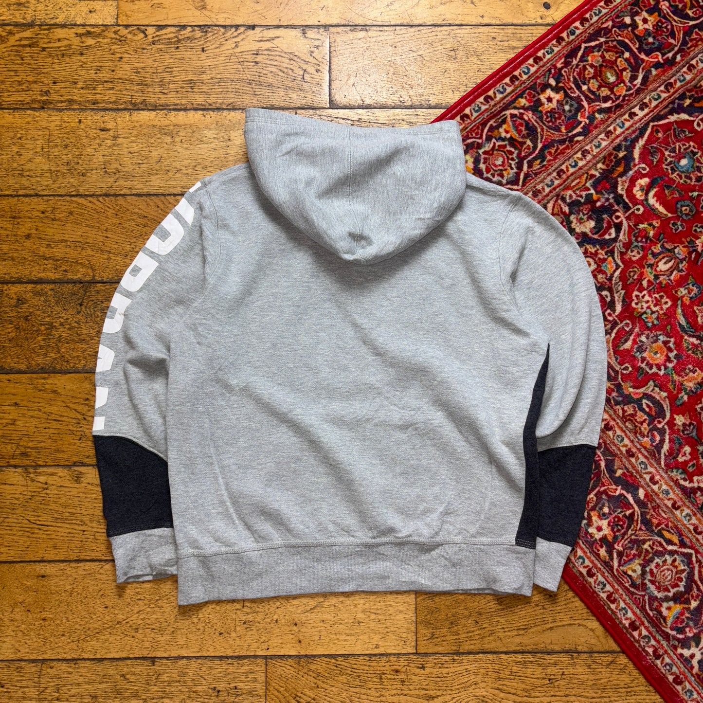 Vintage Nike Air Jordan Grey Hoodie Embroidered Sweatshirt - XS