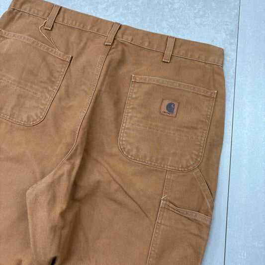 Vintage Carhartt Brown Workwear Carpenter Baggy Trousers - 36
