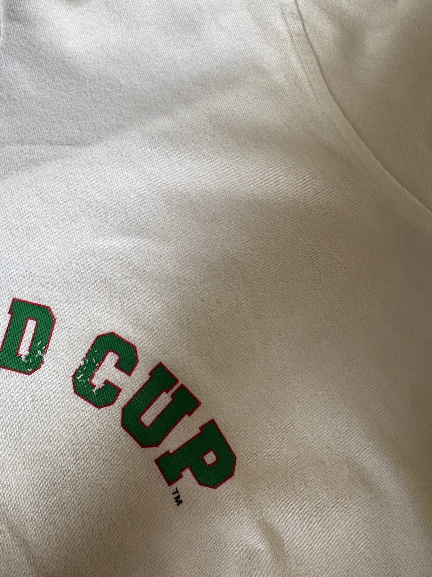 Vintage 2006 Germany World Cup Ringer Italia White Graphic T-Shirt - XS