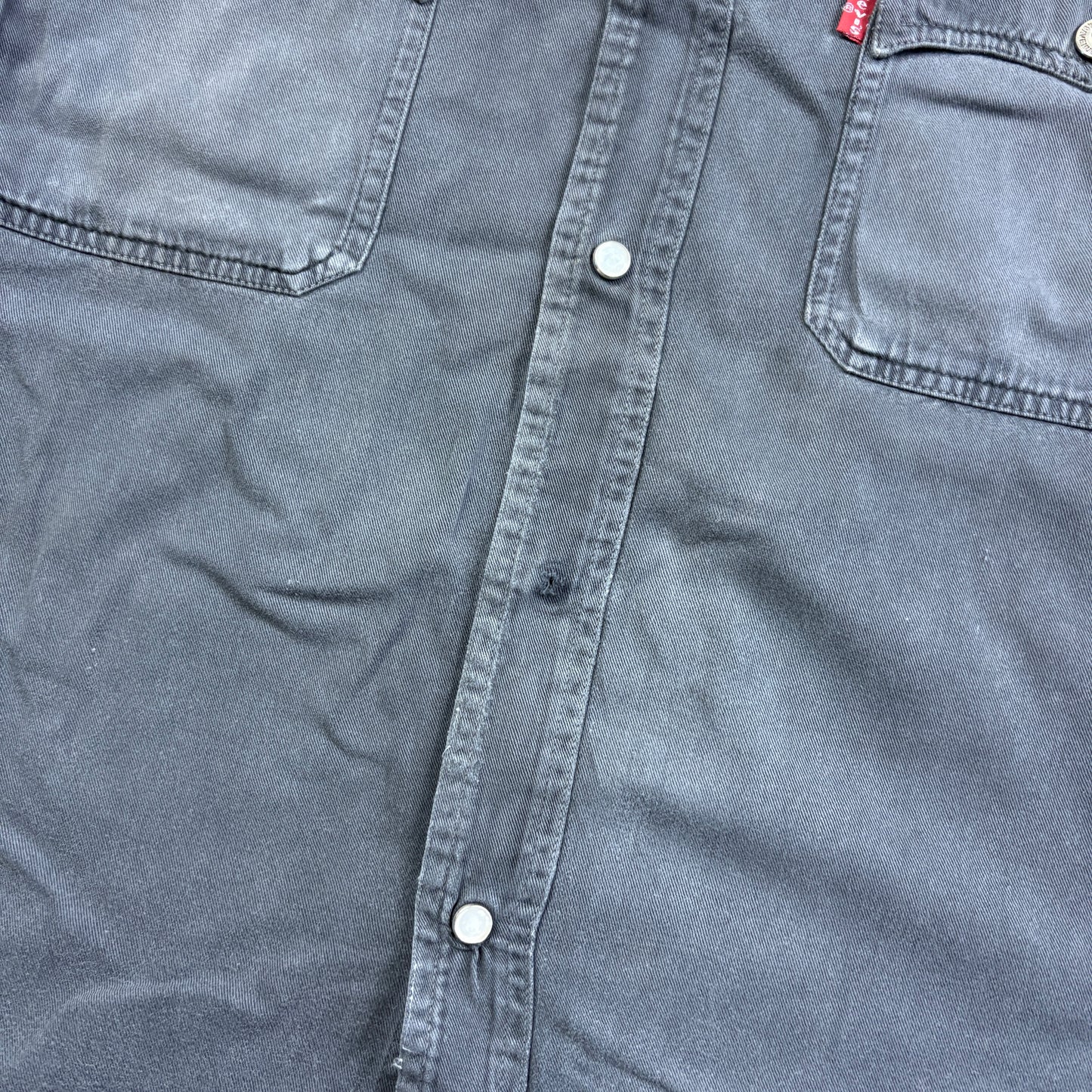 Vintage Levis Black Grey Western Denim Shirt - XL