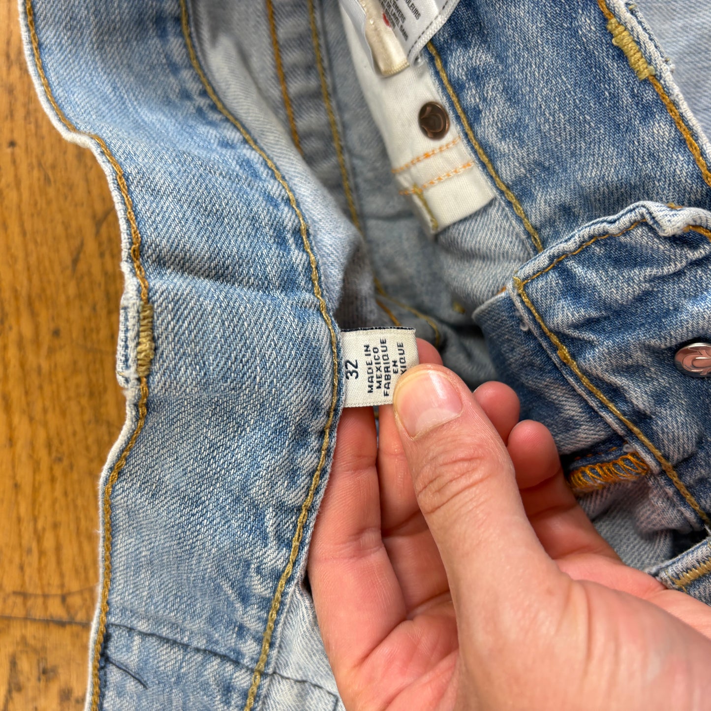 Vintage True Religion Blue Embroidered Y2K Shorts Jorts - 32