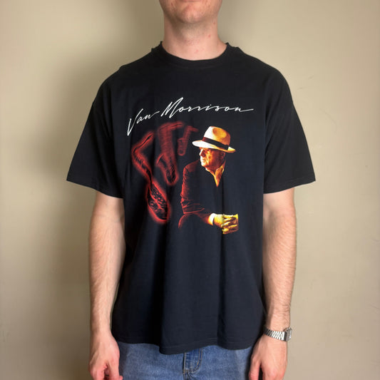 Vintage 2007 Van Morrison Black Band Tour Music Tee Graphic T-Shirt - XL
