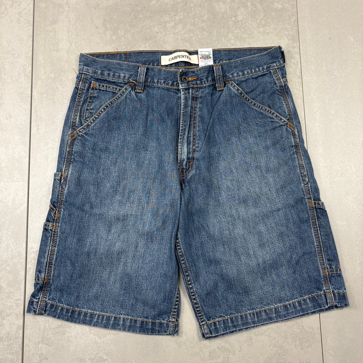 Vintage Levis Blue Baggy Carpenter Denim Shorts - 36