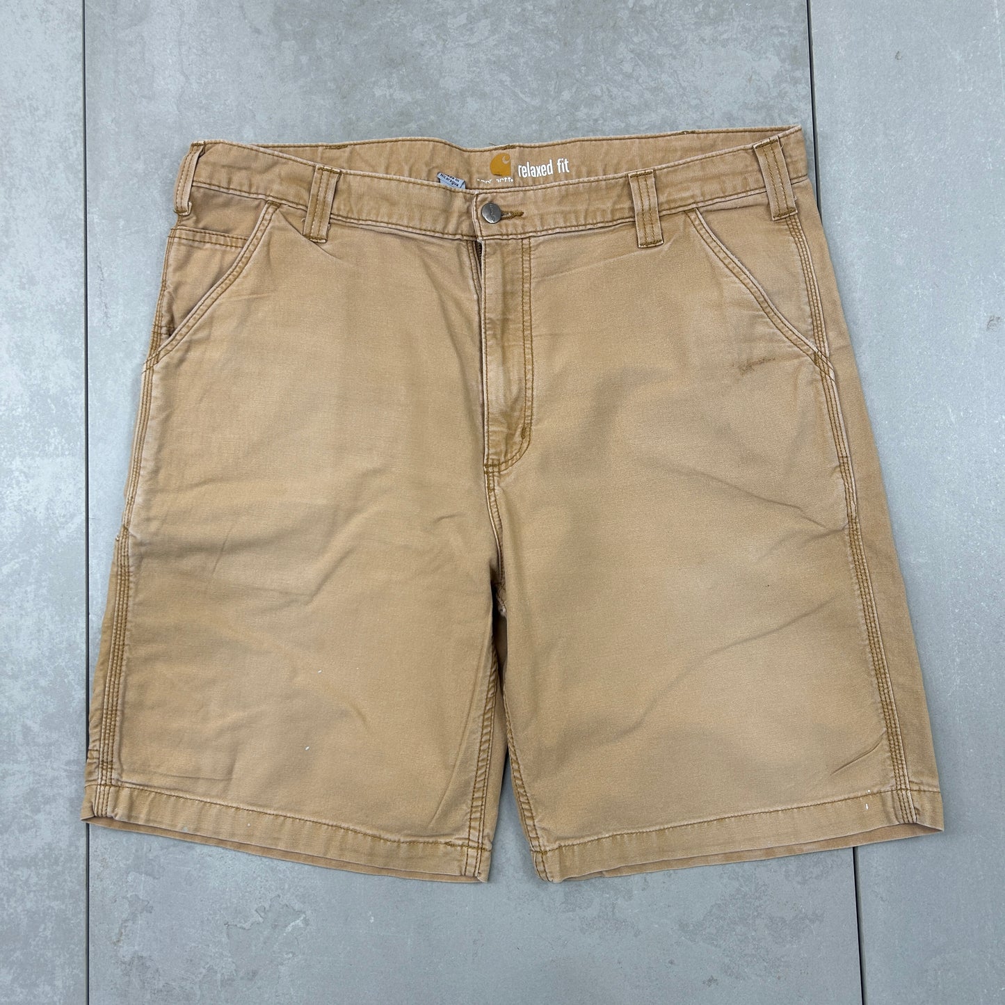Vintage Carhartt Workwear Baggy Brown Carpenter Shorts - 38