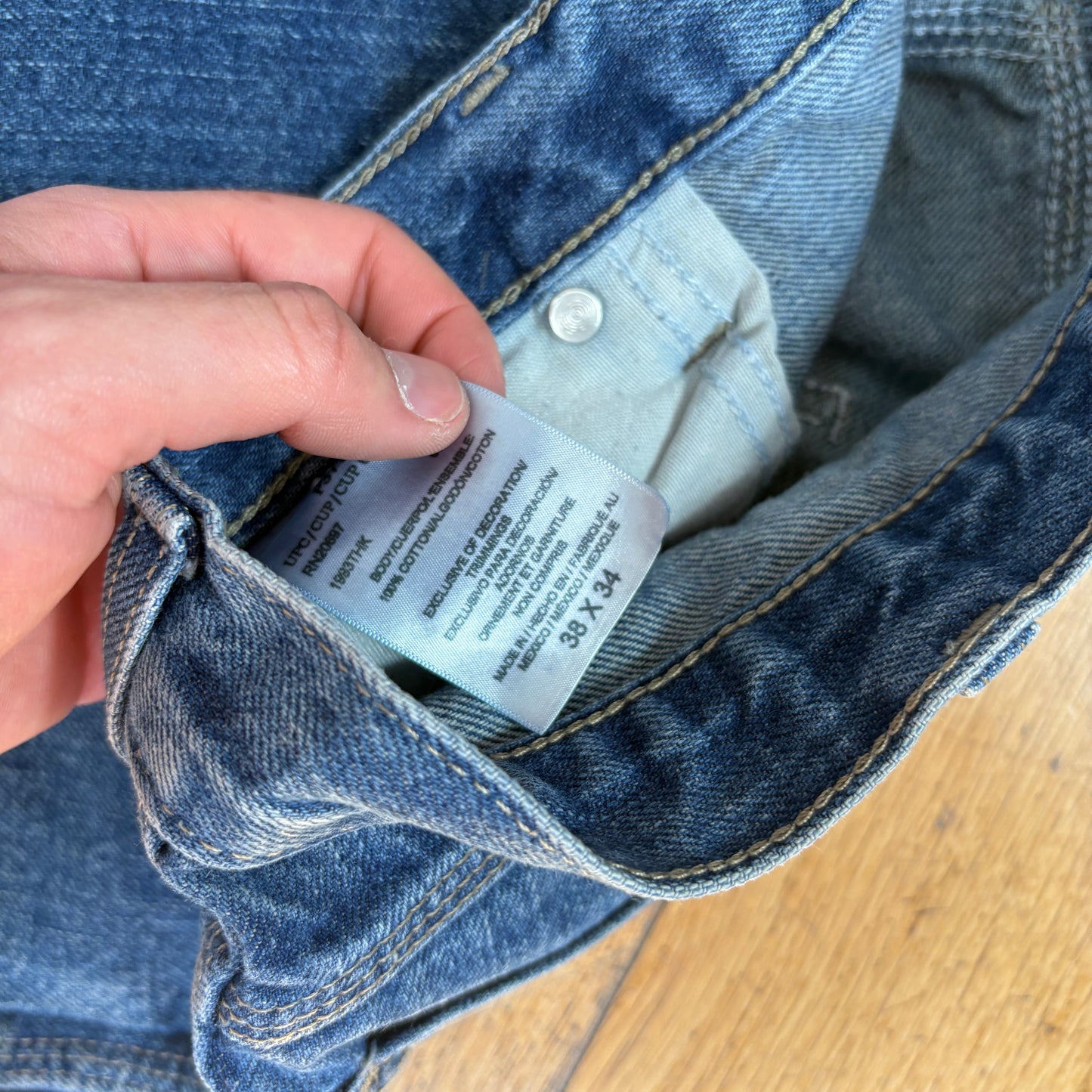 Vintage Dickies Workwear Carpenter Baggy Blue Jeans - 38