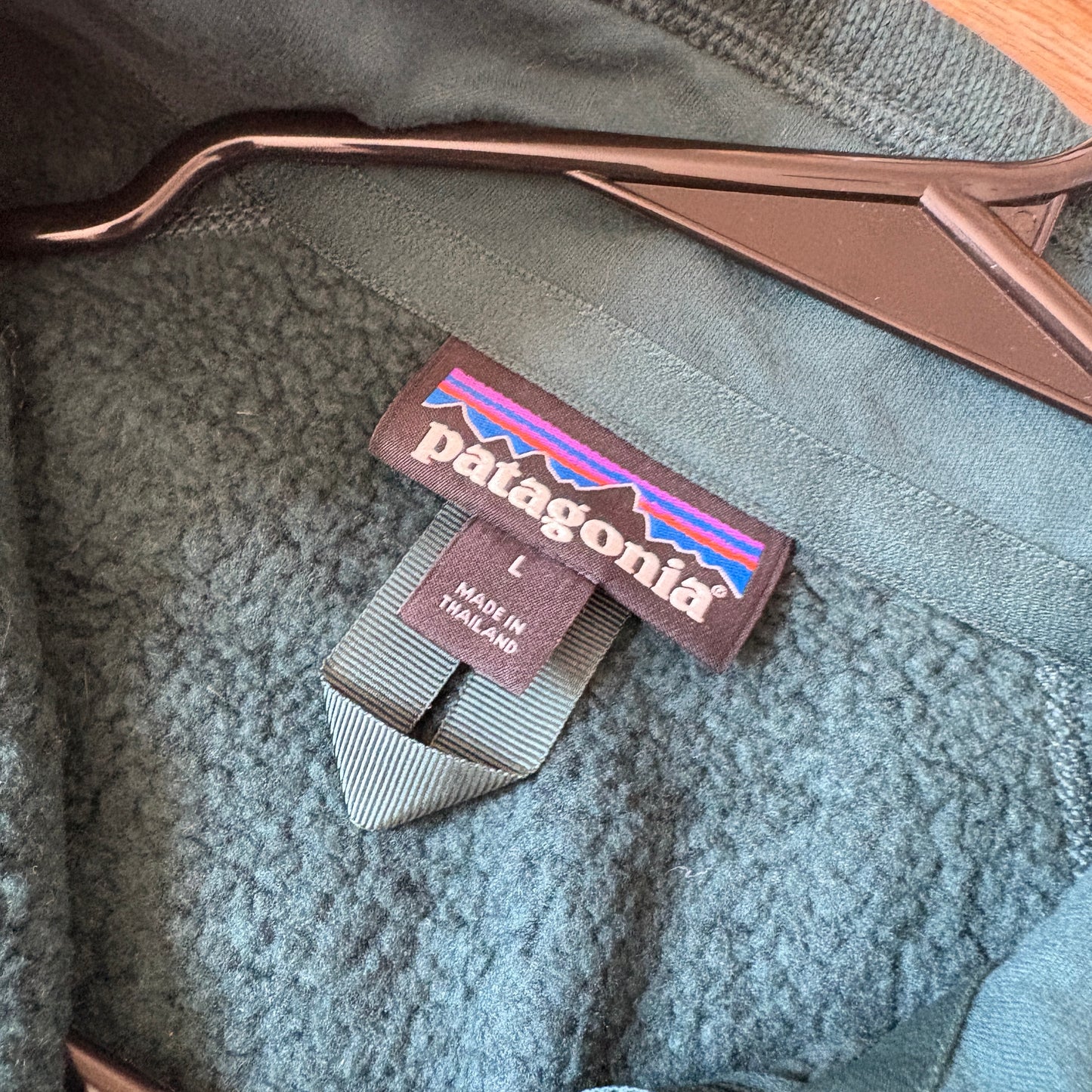 Vintage Patagonia Green Fleece Quarter Zip Embroidered Sweatshirt - L