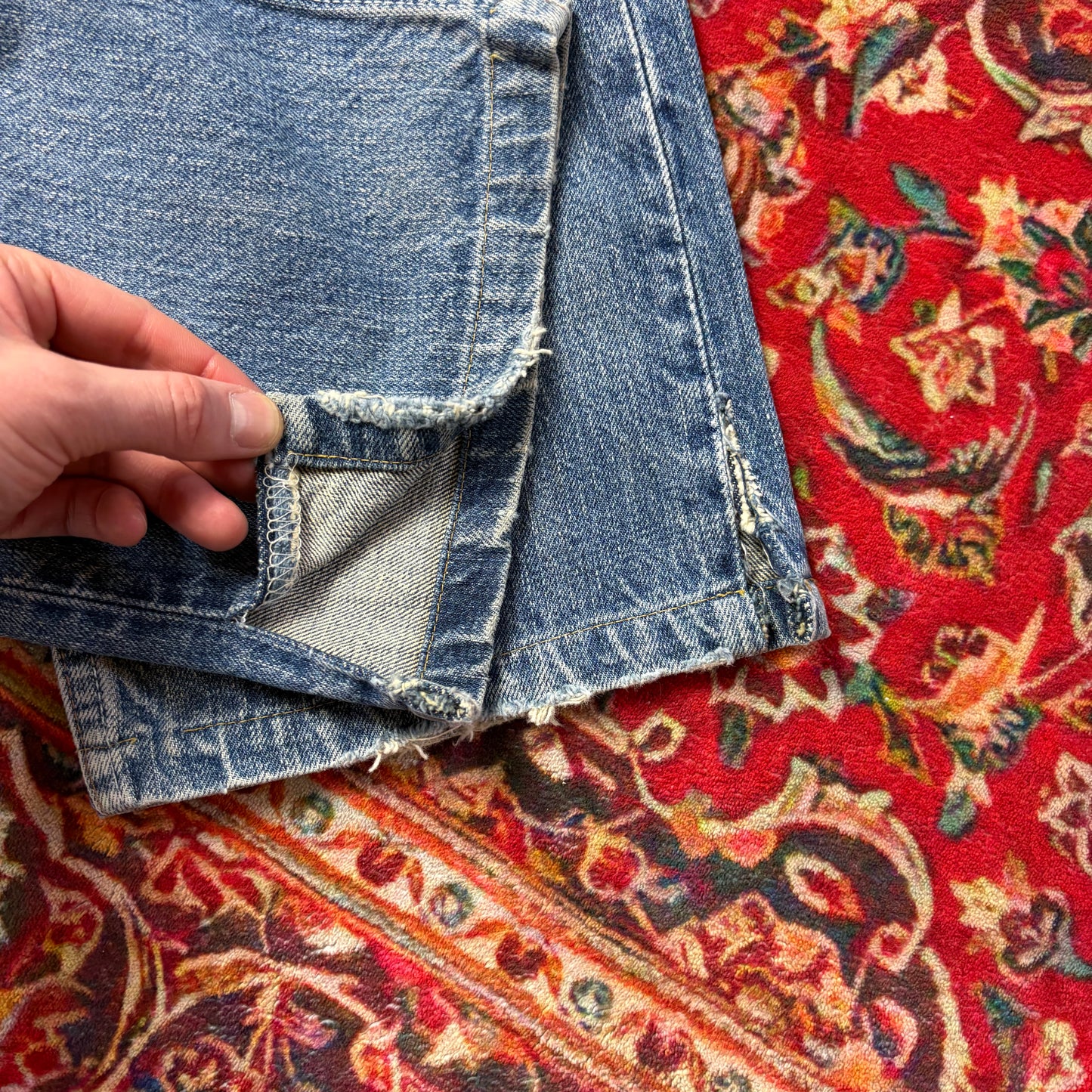 Vintage Levis 501 Straight Blue Denim Jeans - 32R