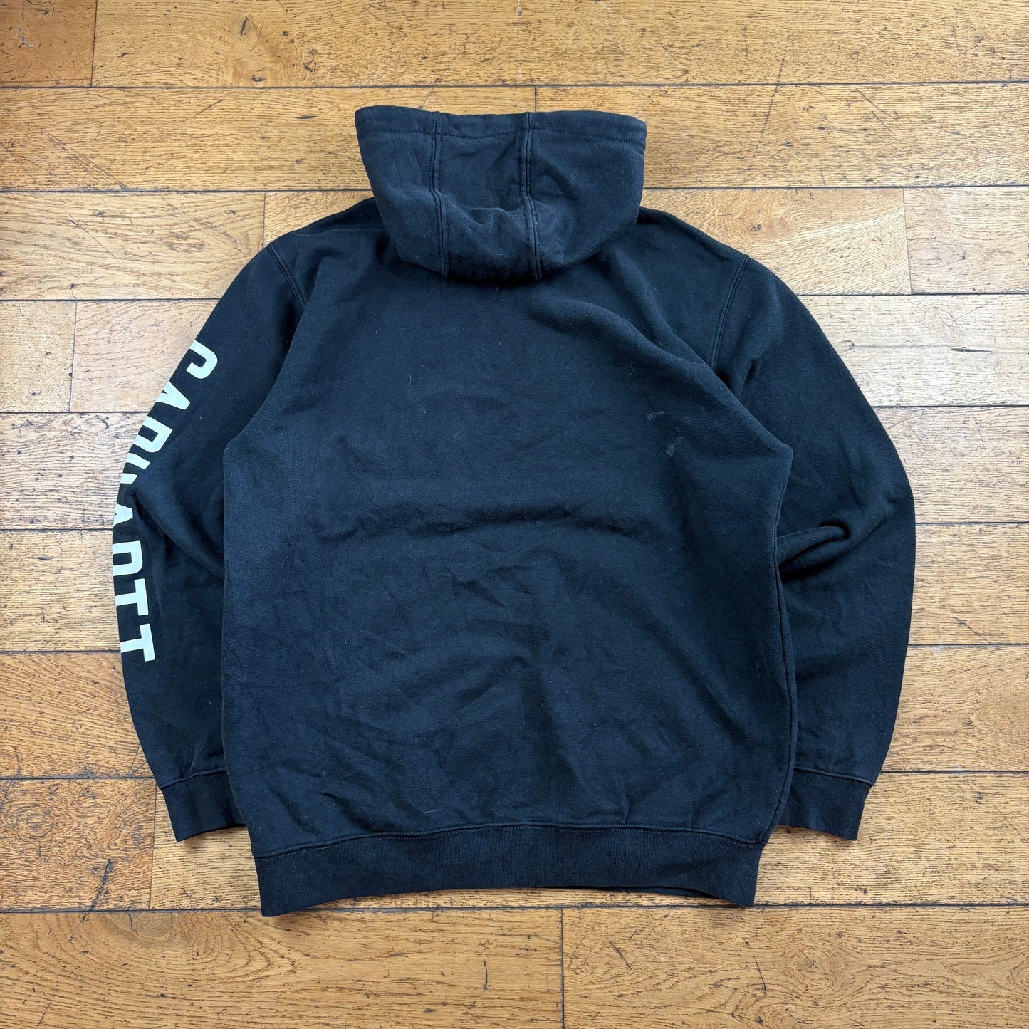 Vintage Carhartt Black Hoodie Sweatshirt - L