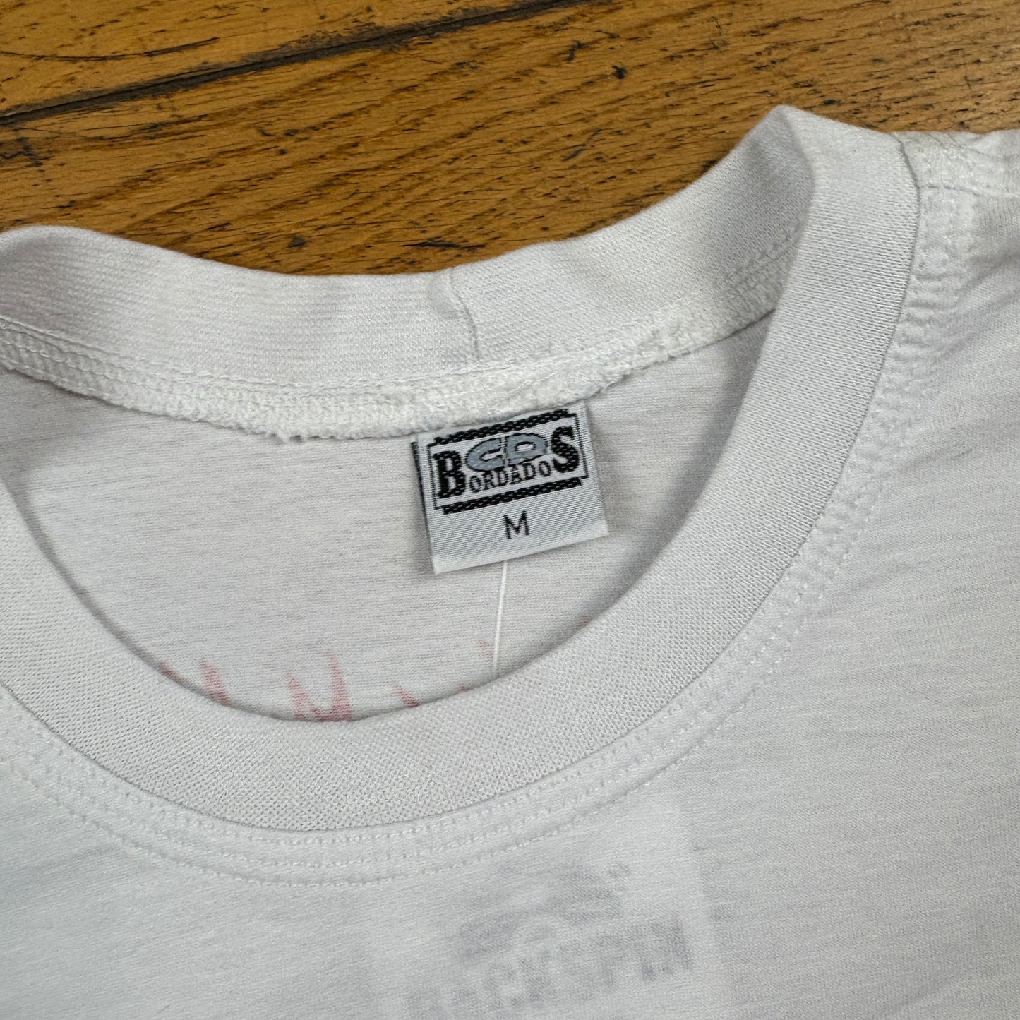 Vintage 2003 Brazil White Graphic T-Shirt - S