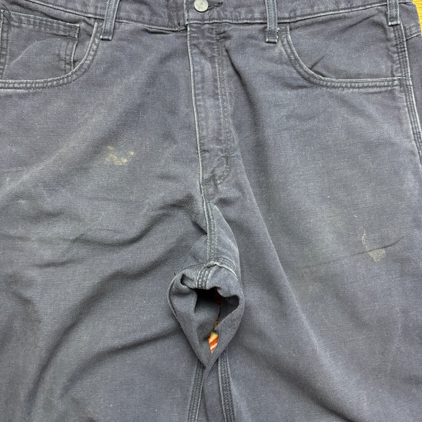 Vintage Carhartt Workwear Carpenter Navy Baggy Trousers - 38L