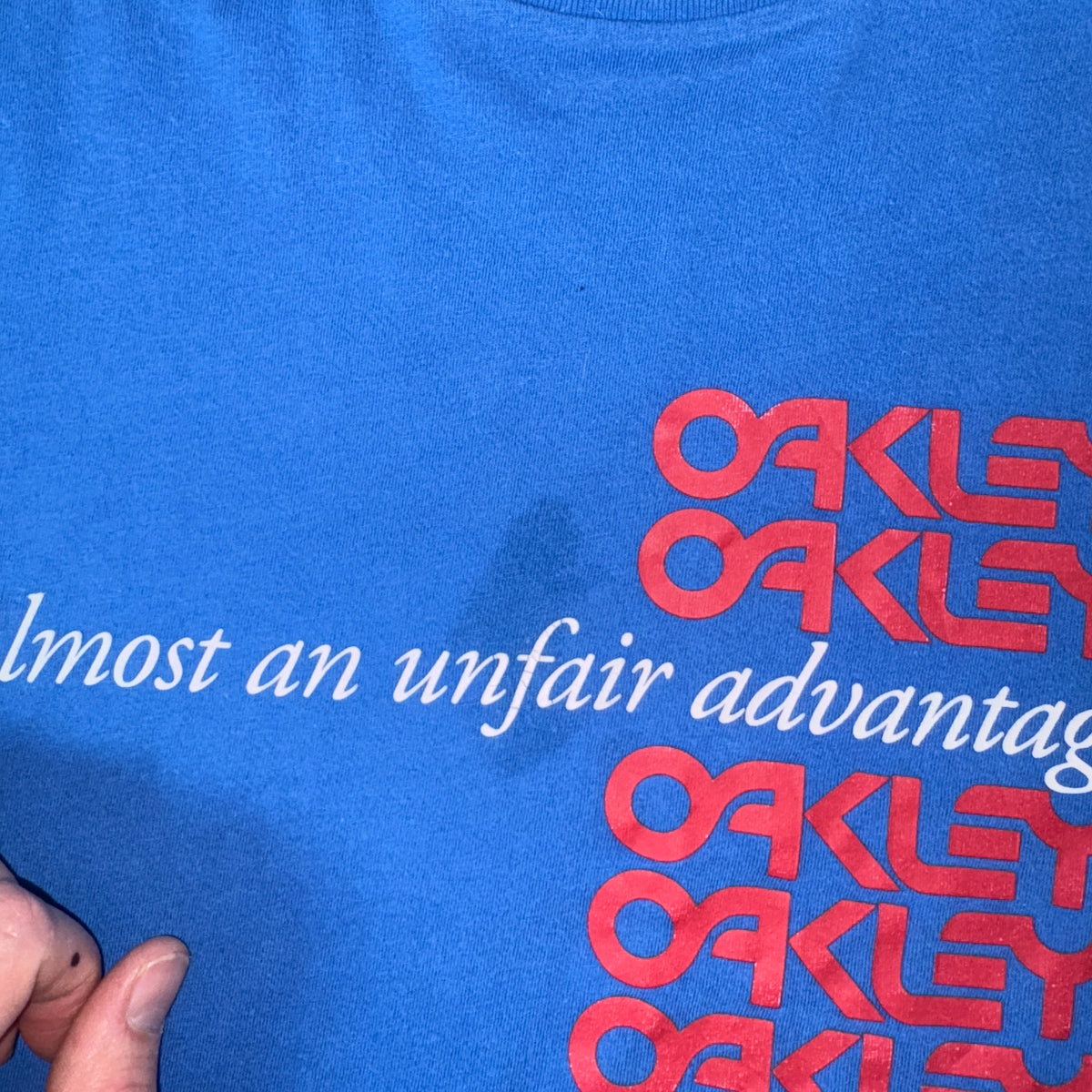 Oakley Blue Graphic T Shirt - S
