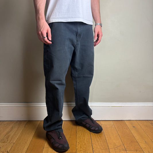 Vintage Carhartt Black Workwear Carpenter Baggy Trousers - 38R