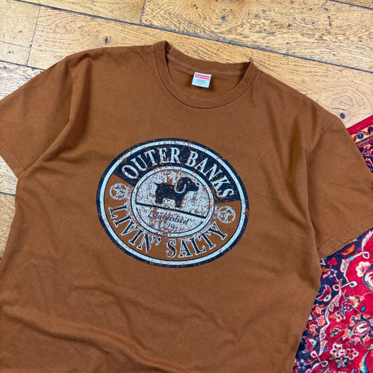 Supreme Outer Banks Brown Graphic T-Shirt - XL