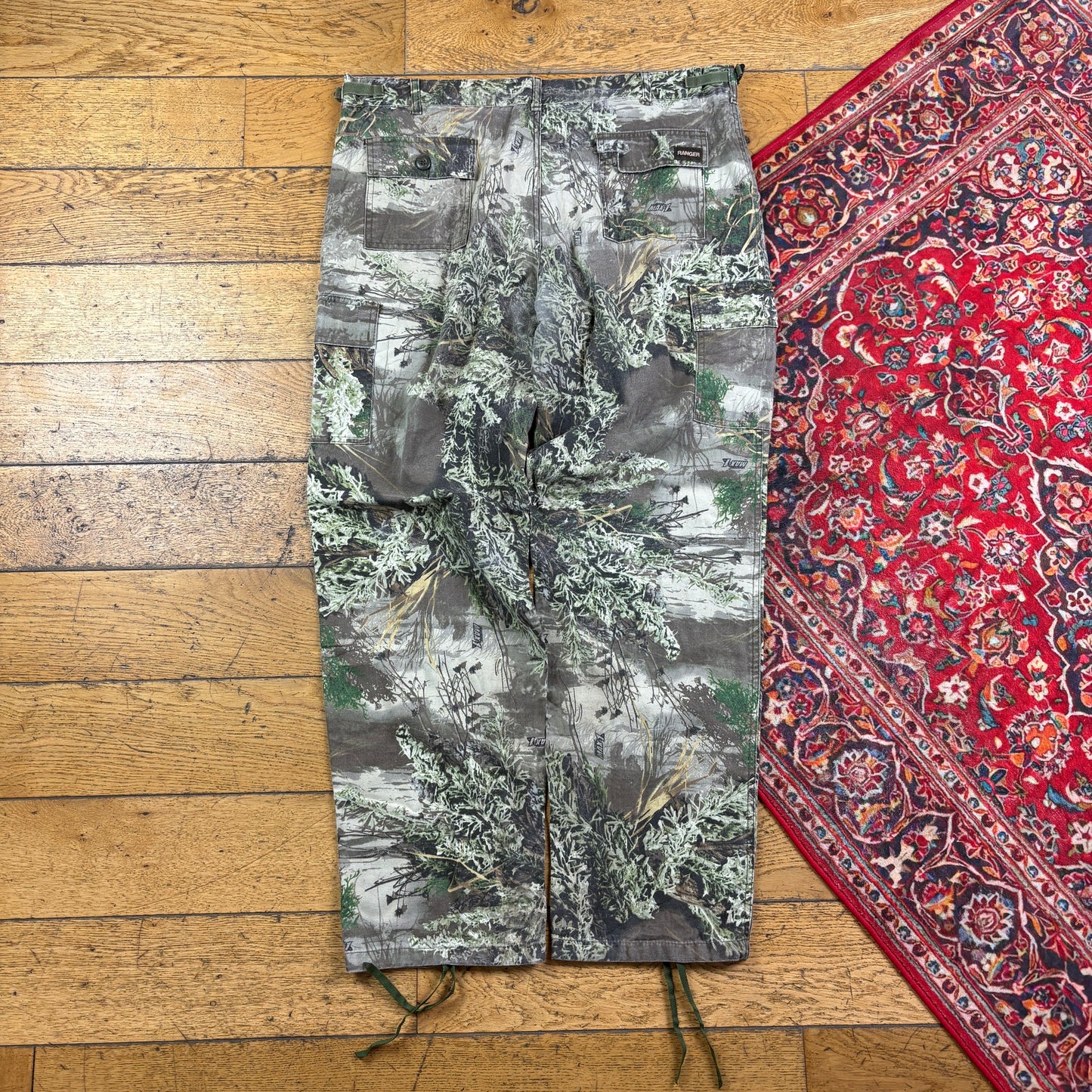 Vintage Real Tree Camo Green Hunting Workwear Trousers - 38