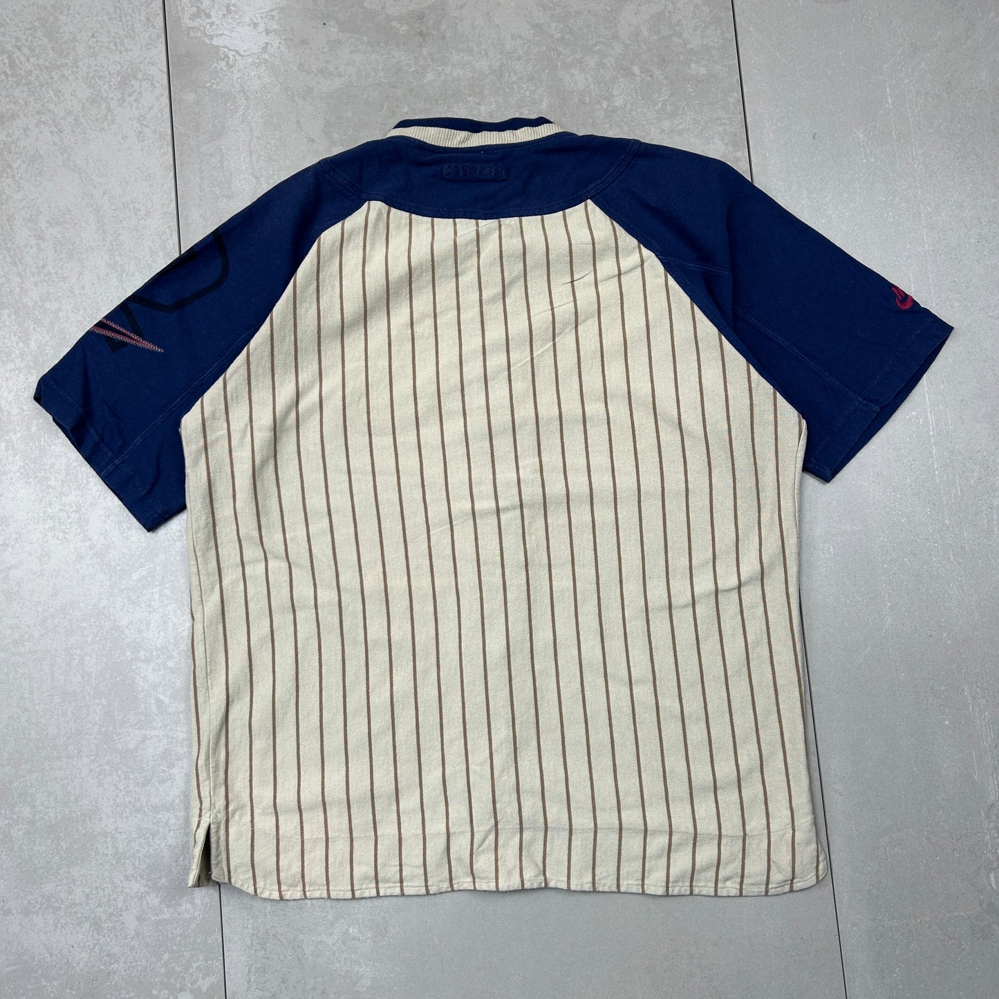 Vintage 90s Nike Baseball Embroidered Button Brown T-Shirt - XL