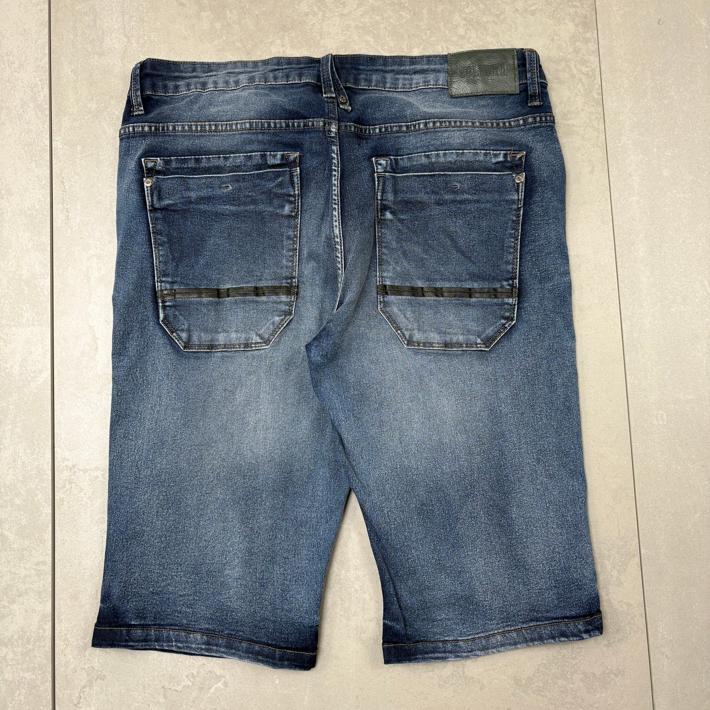 Vintage Blue Hip Hop Shorts Jorts - 36