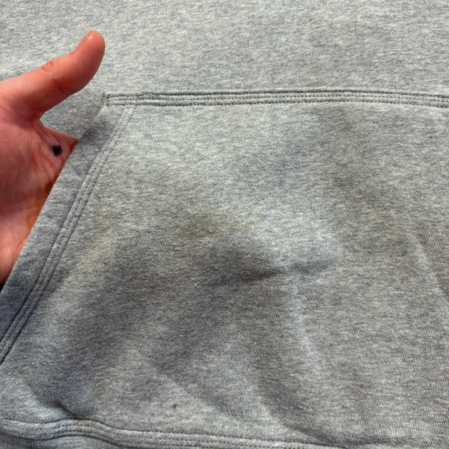 Vintage Nike Swoosh Grey Hoodie Embroidered Sweatshirt - S