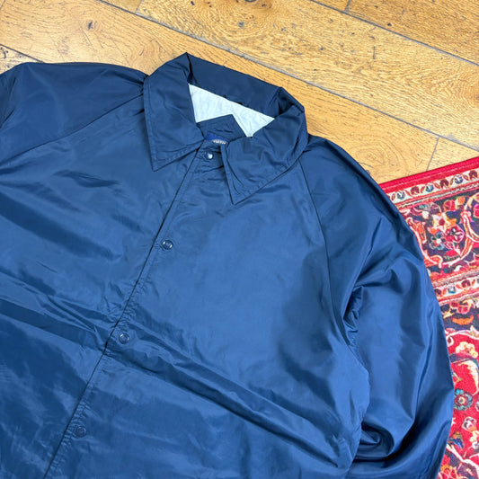Vintage Navy Nylon Coach Harrington Jacket - XL