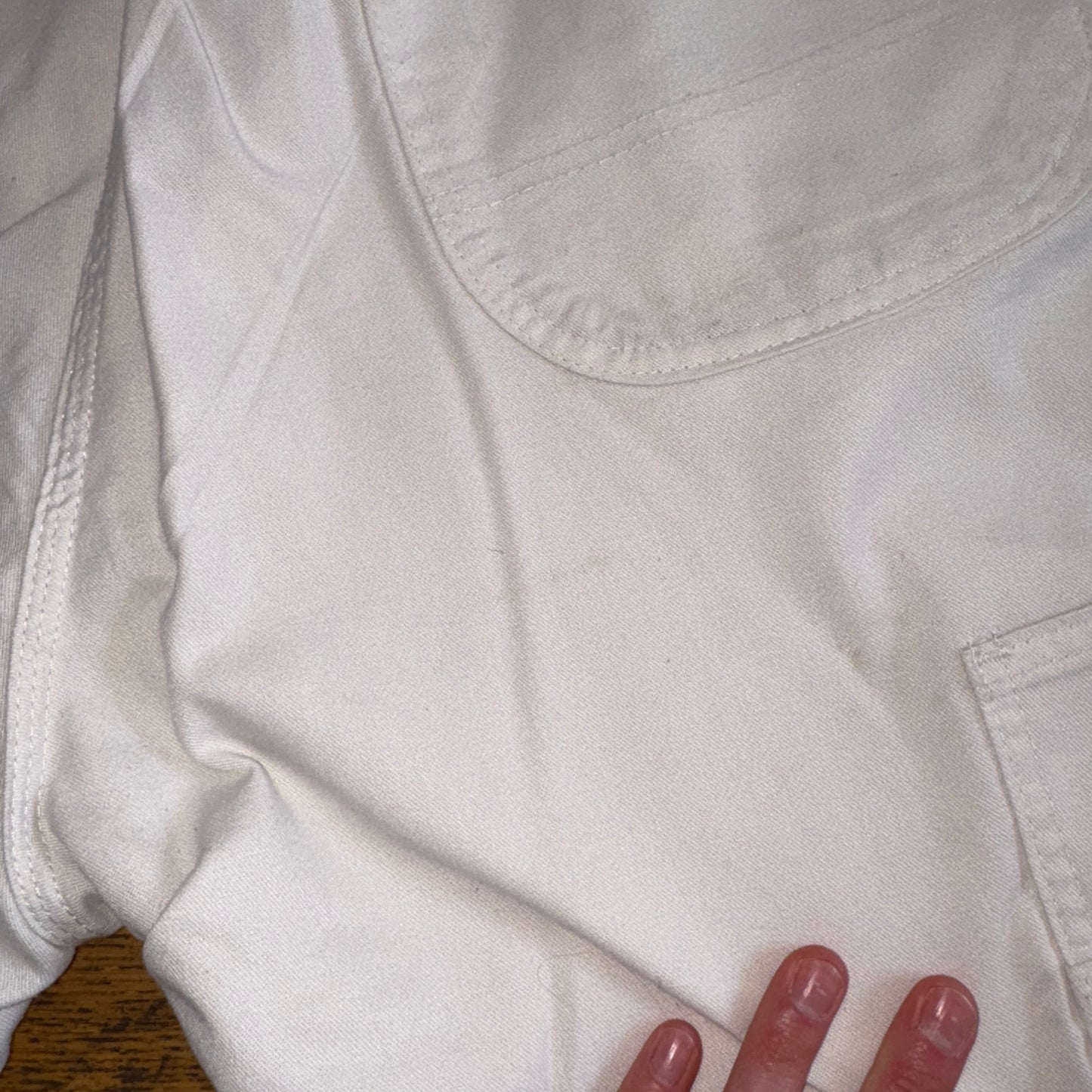 Vintage Dickies Workwear Carpenter Baggy White Shorts - 38
