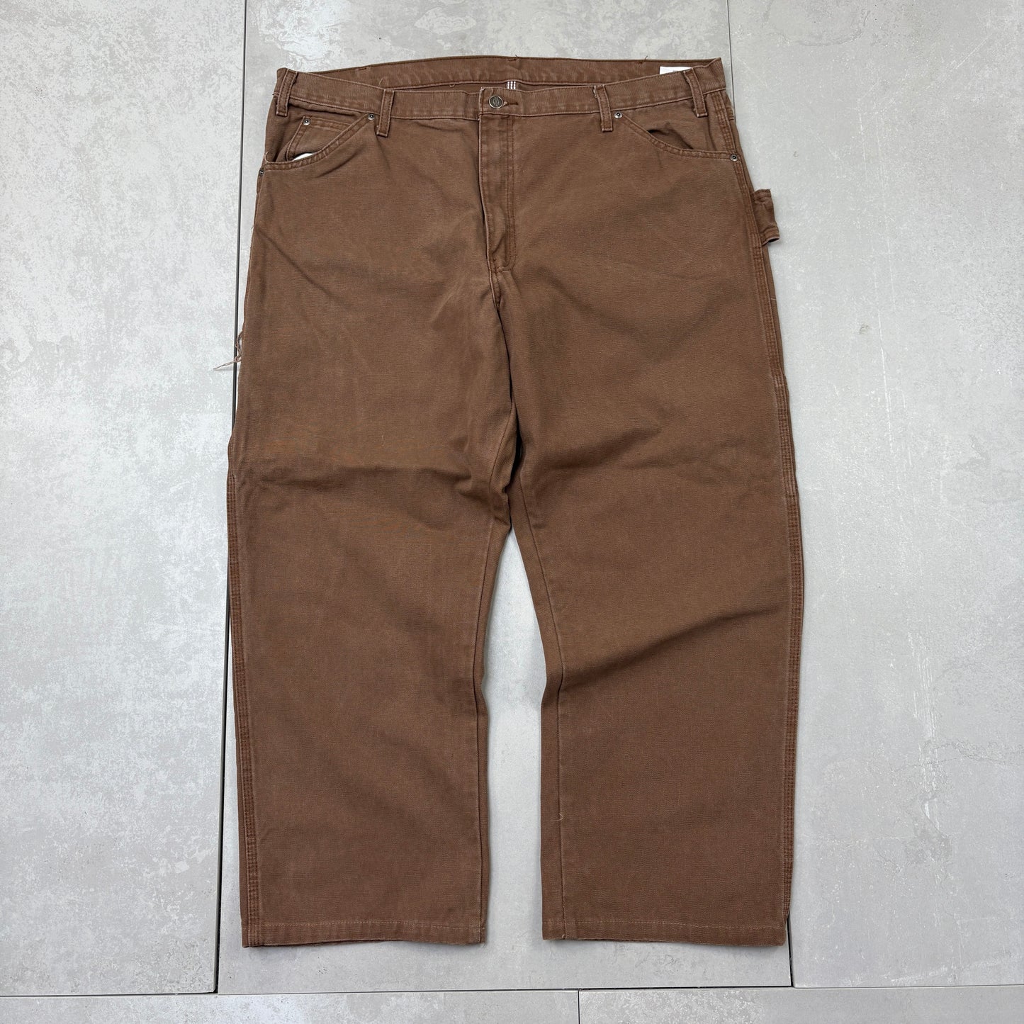 Vintage Dickies Workwear Carpenter Brown Baggy Trousers - 42