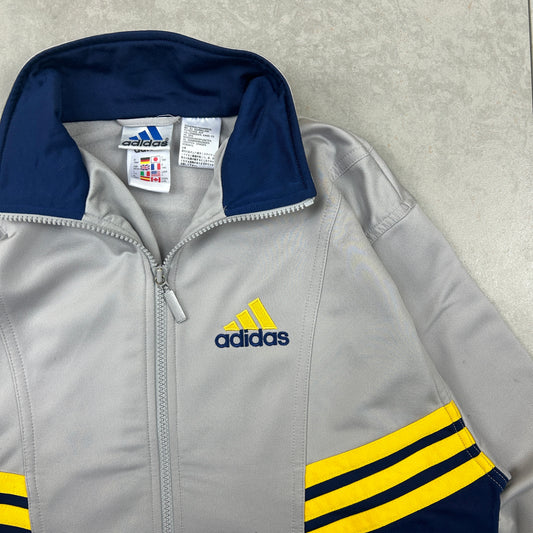 Vintage 90s Adidas Tracksuit Lightweight Shell Grey Jacket - M