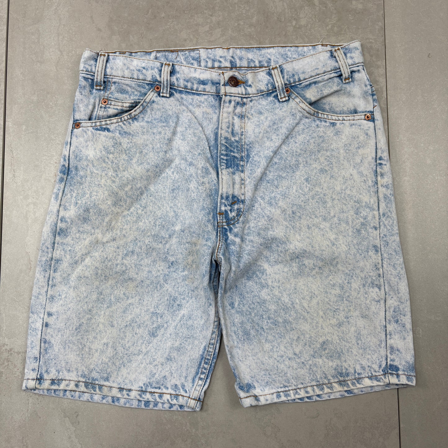 Vintage Levis 505 Blue Baggy Denim Shorts - 36