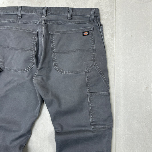 Vintage Dickies Grey Workwear Carpenter Baggy Trousers - 34