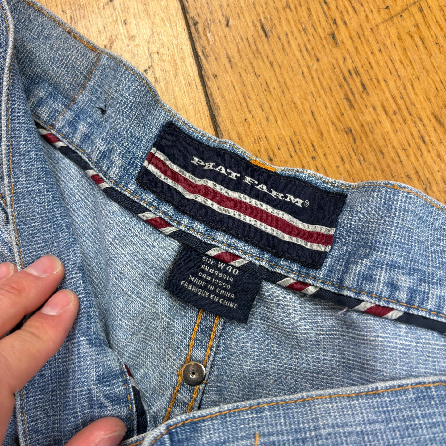 Vintage Phat Farm Embroidered Hip Hop Blue Baggy Shorts Jorts - 40