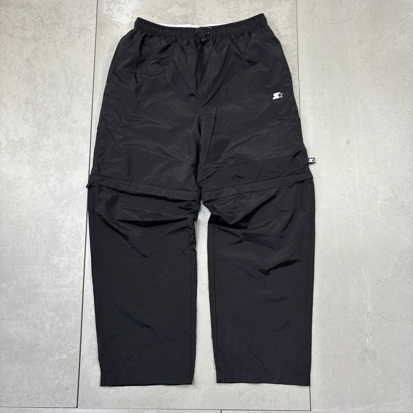 Vintage Starter Black Baggy Tracksuit Sweatpants Track Pants Bottoms - M