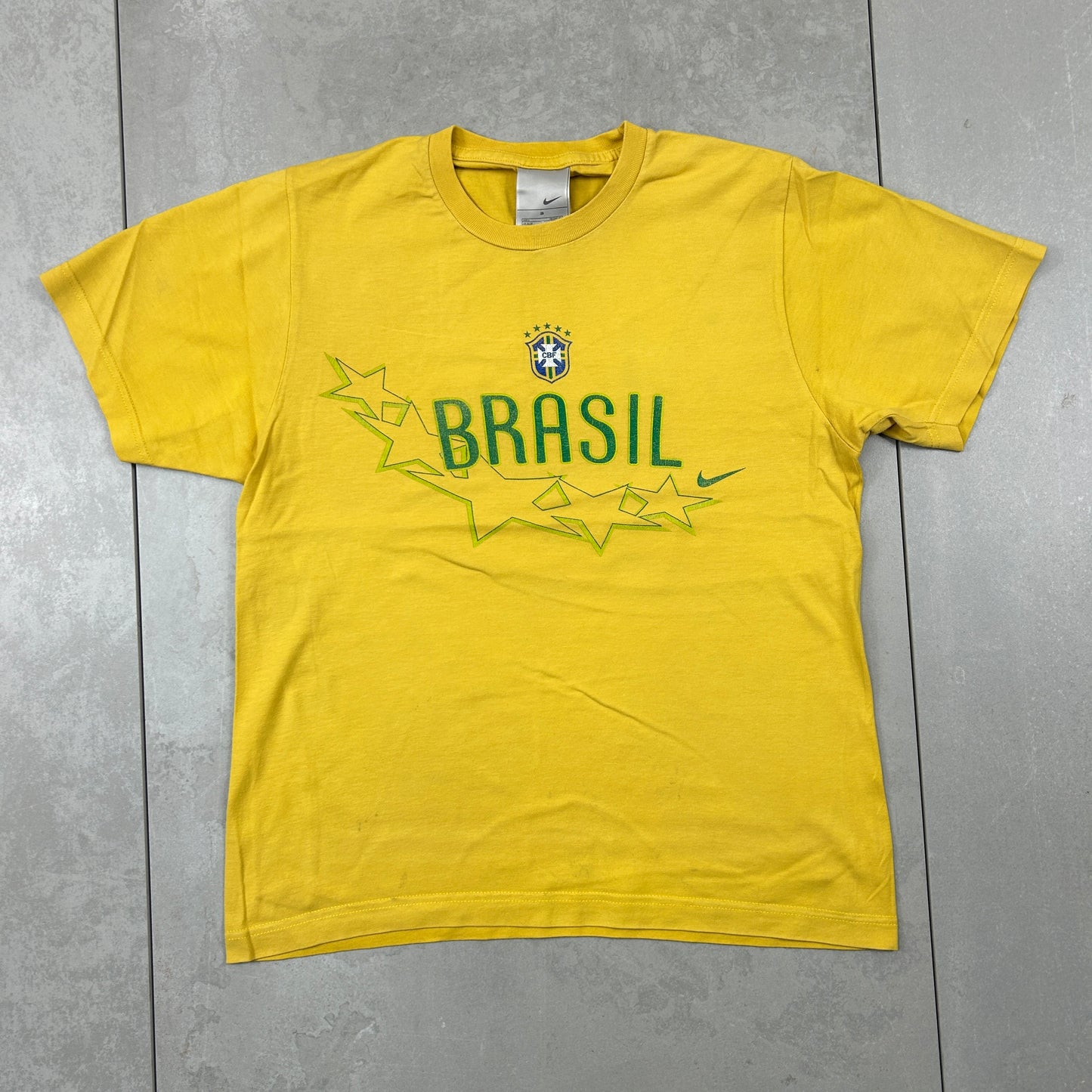 Vintage Nike Brazil Graphic Yellow T-Shirt - S