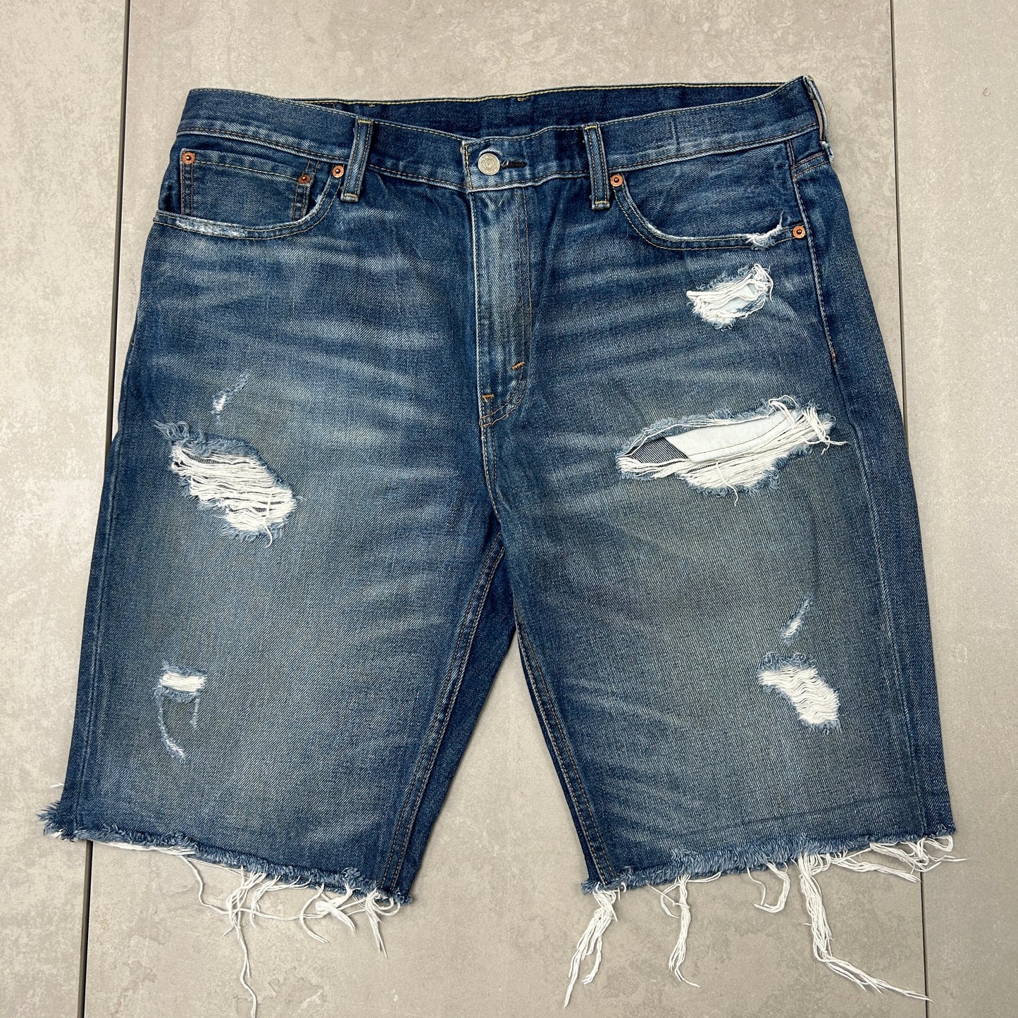 Vintage Levis 511 Slim Blue Denim Shorts - 38