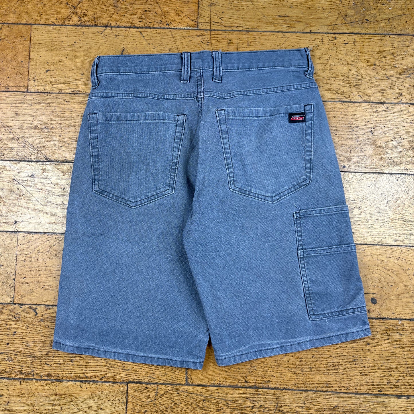 Vintage Dickies Workwear Carpenter Grey Baggy Shorts - 30