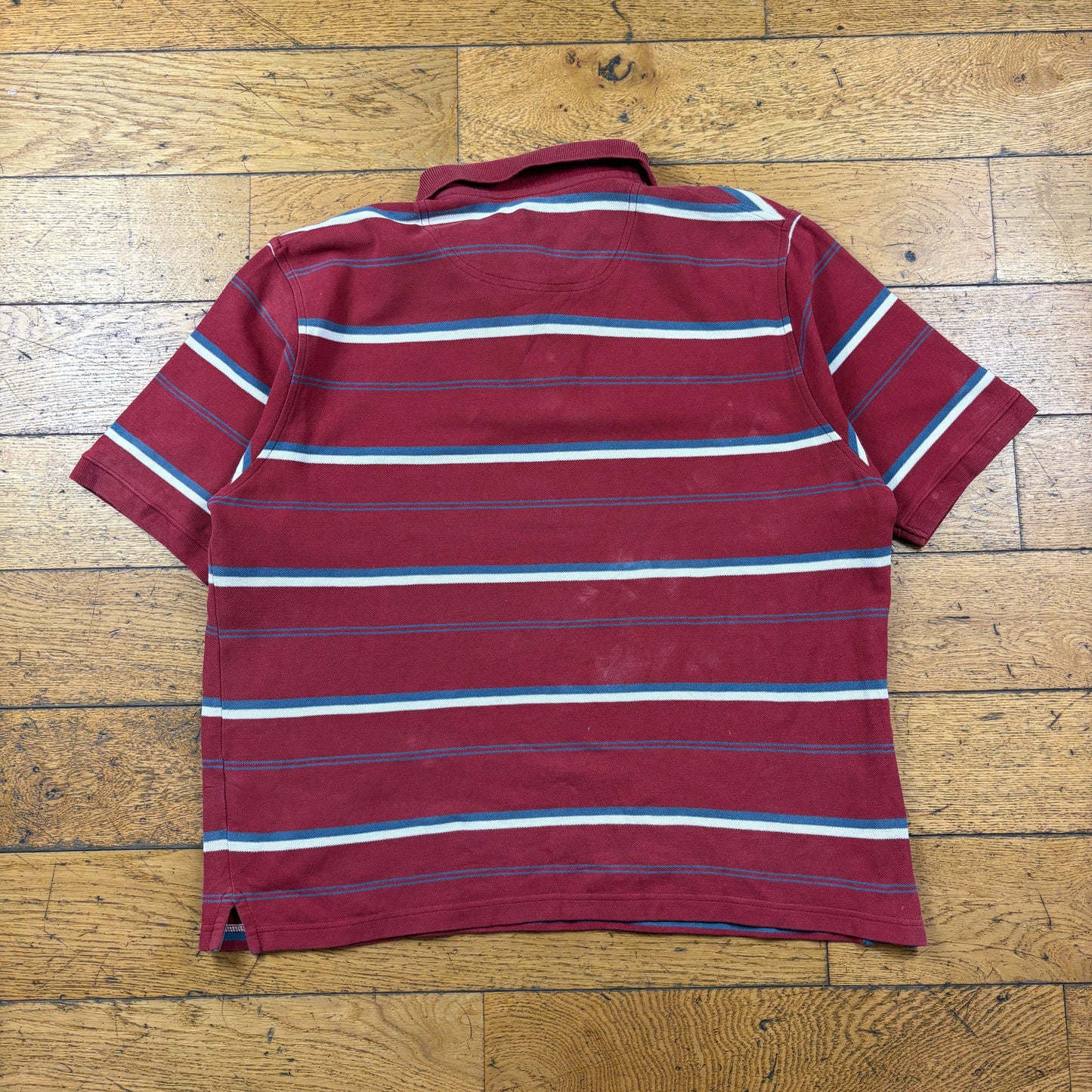 Vintage Timberland Red Stripe Polo T-Shirt - XL