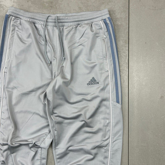 Vintage Adidas Grey Baggy Tracksuit Sweatpants Track Pants Bottoms - L