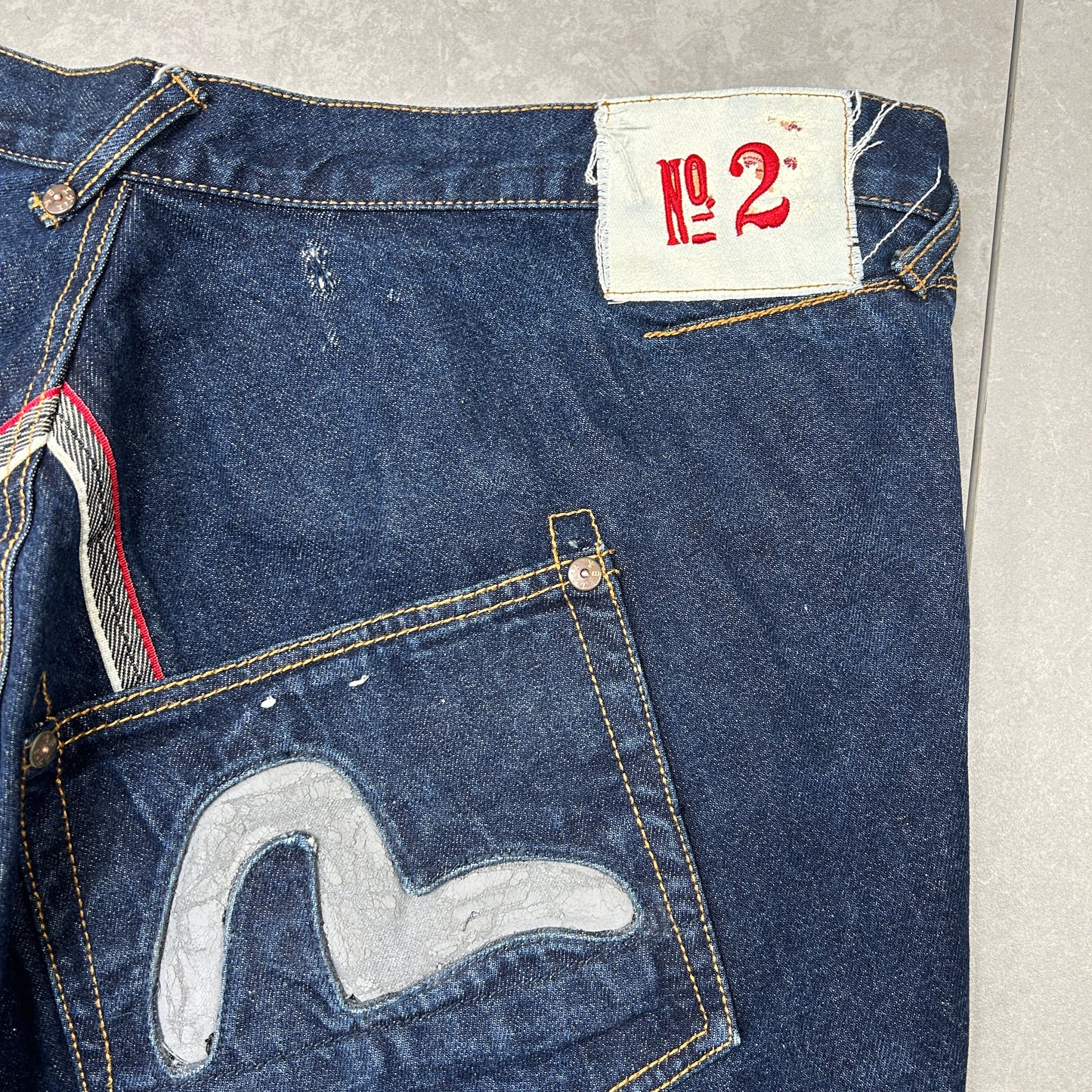 Vintage Evisu Embroidered Hip Hop Blue Baggy Jeans - 40