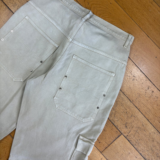 Vintage Carpenter Cream Hip Hop Baggy Shorts Jorts - 38