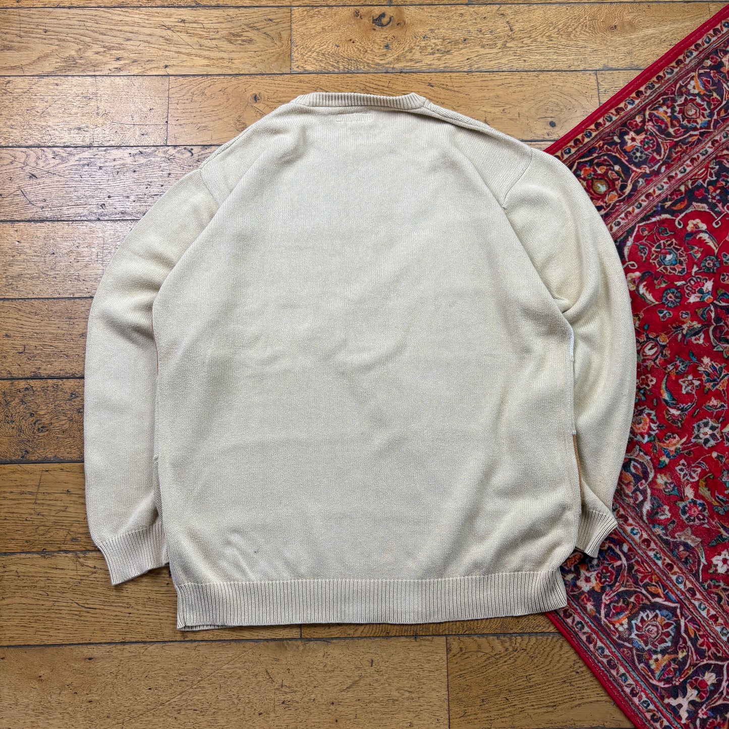 Vintage Enyce Hip Hop Cream Chunky Knit Jumper - XL