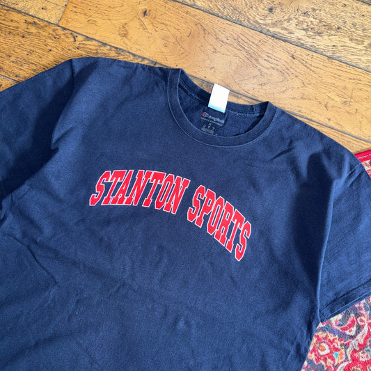 Vintage Champion Navy Graphic T-Shirt - M