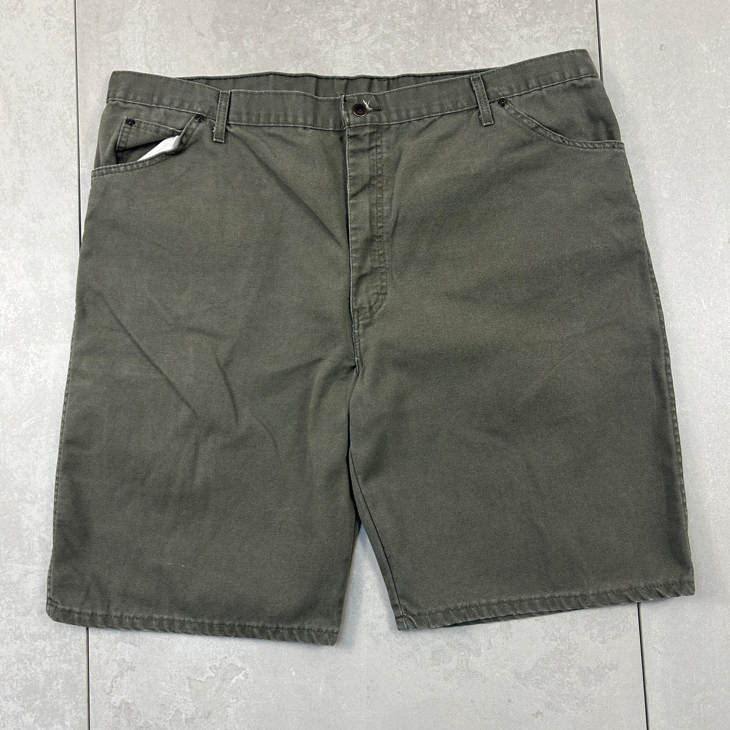 Vintage Dickies Workwear Carpenter Khaki Baggy Shorts - 42