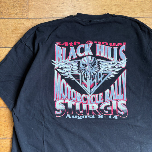 Vintage 1994 Motorbike Single Stitch Black Graphic T-Shirt - 3XL