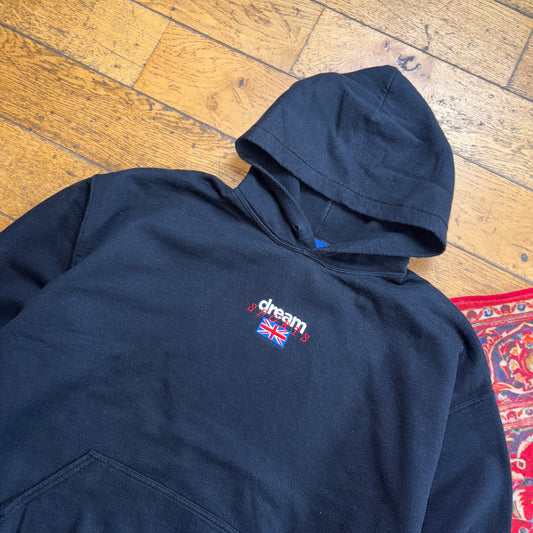 Vintage Dream Sport Black Hoodie Embroidered Sweatshirt - XL
