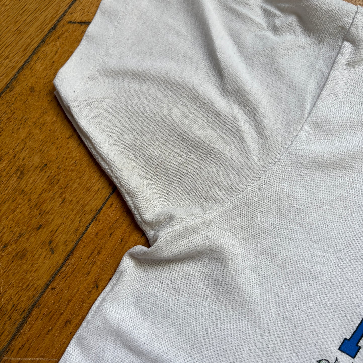 Vintage 1995 No Problem Single Stitch White Graphic T-Shirt - S/M