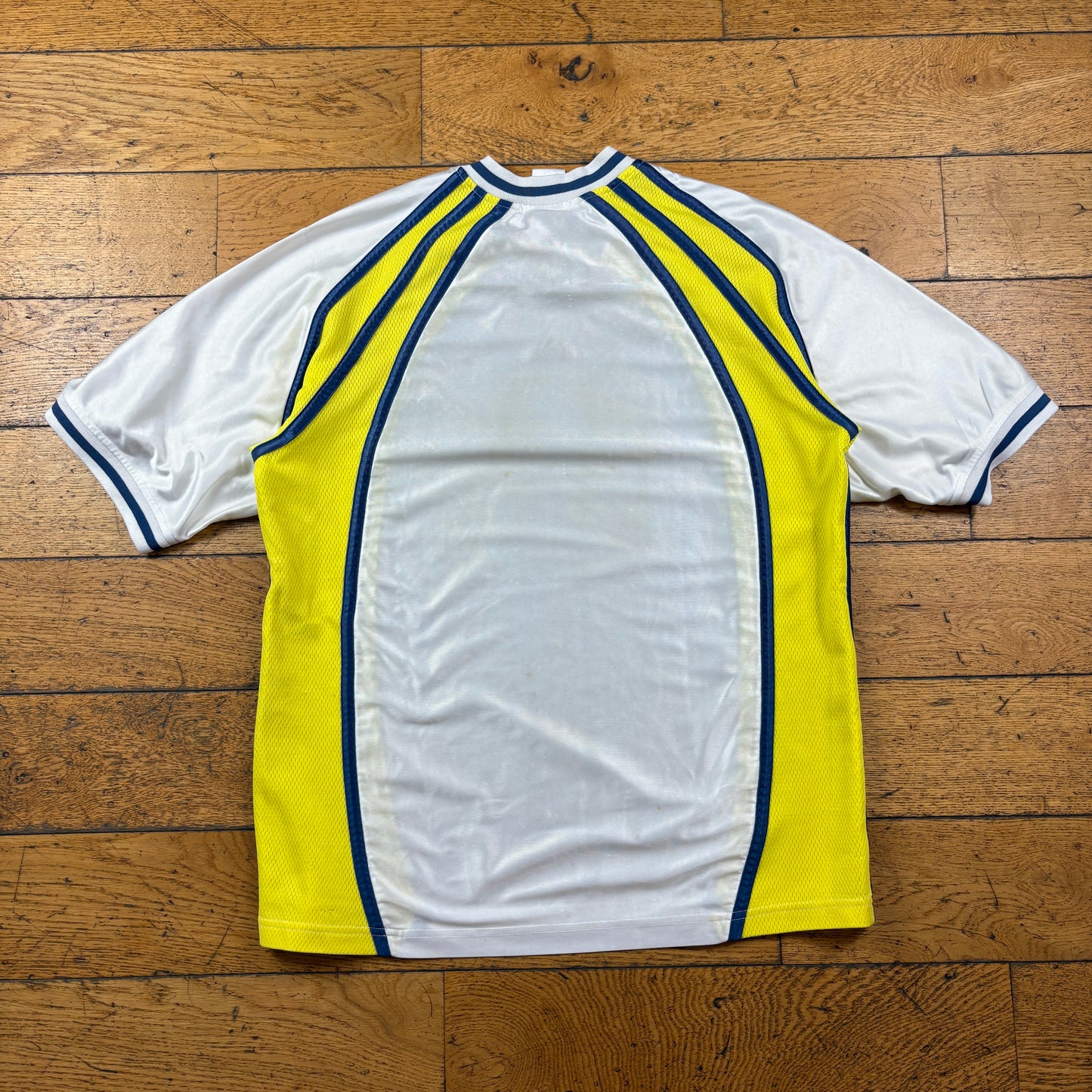 Vintage Adidas White Yellow Graphic T-Shirt - M