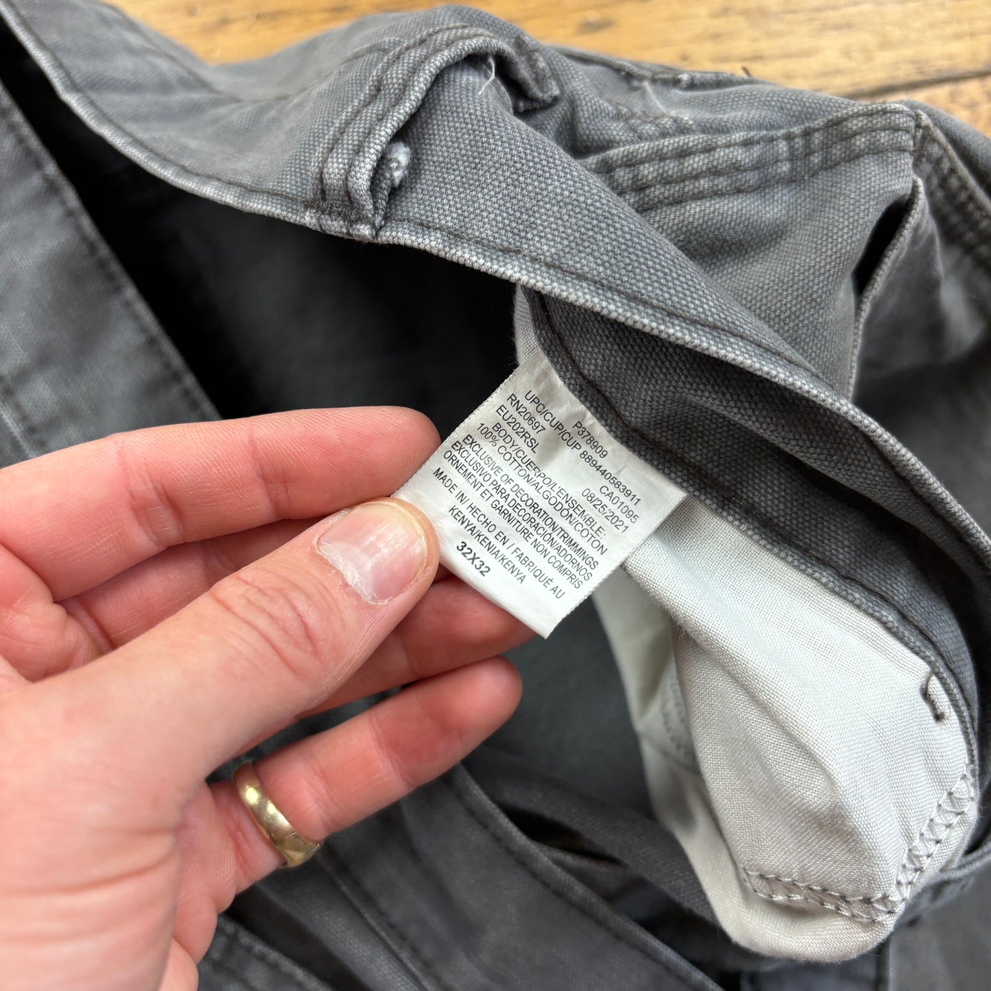 Vintage Dickies Grey Workwear Carpenter Baggy Trousers - 32