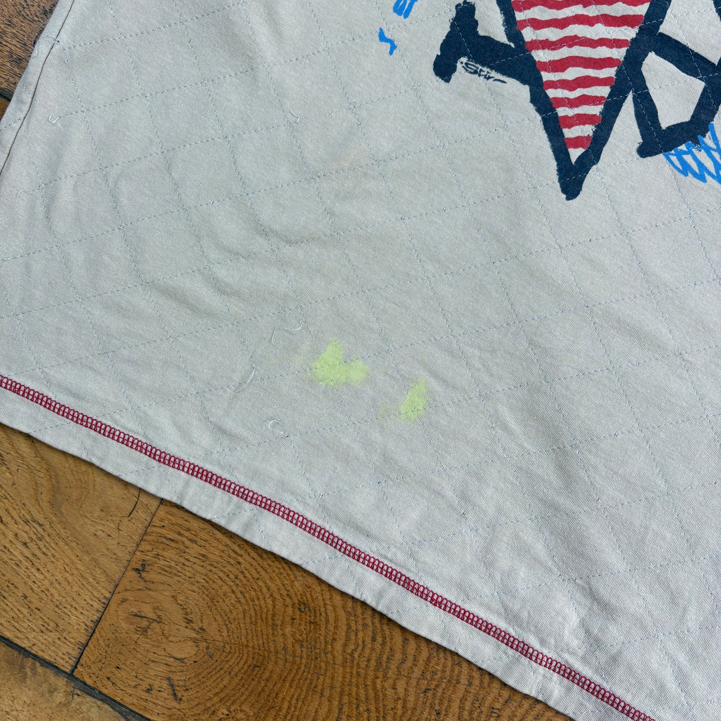 Vintage 90s Surfwear Boxy Cream Graphic T-Shirt - L