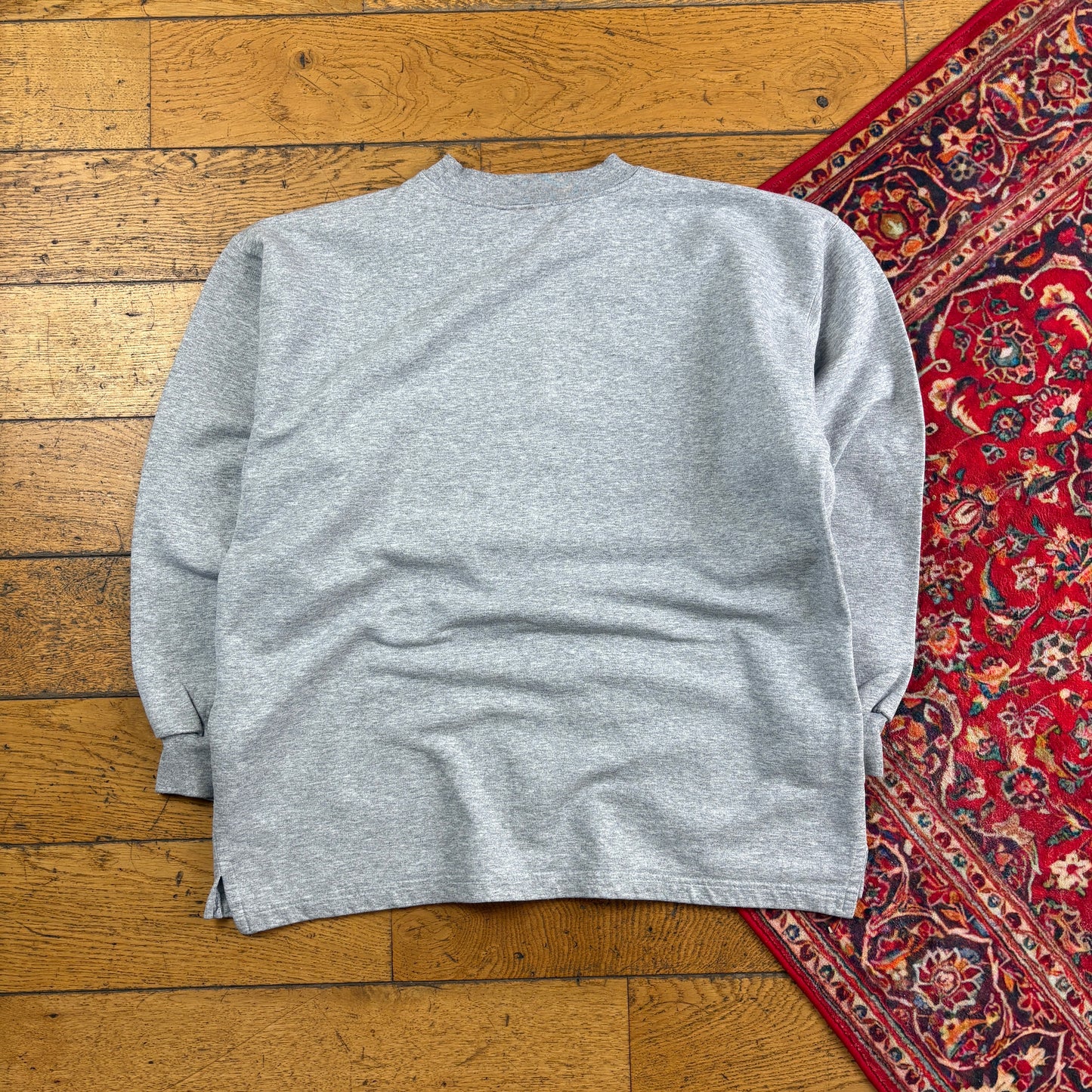 Vintage Fishbone Grey Surfwear Embroidered Sweatshirt - M