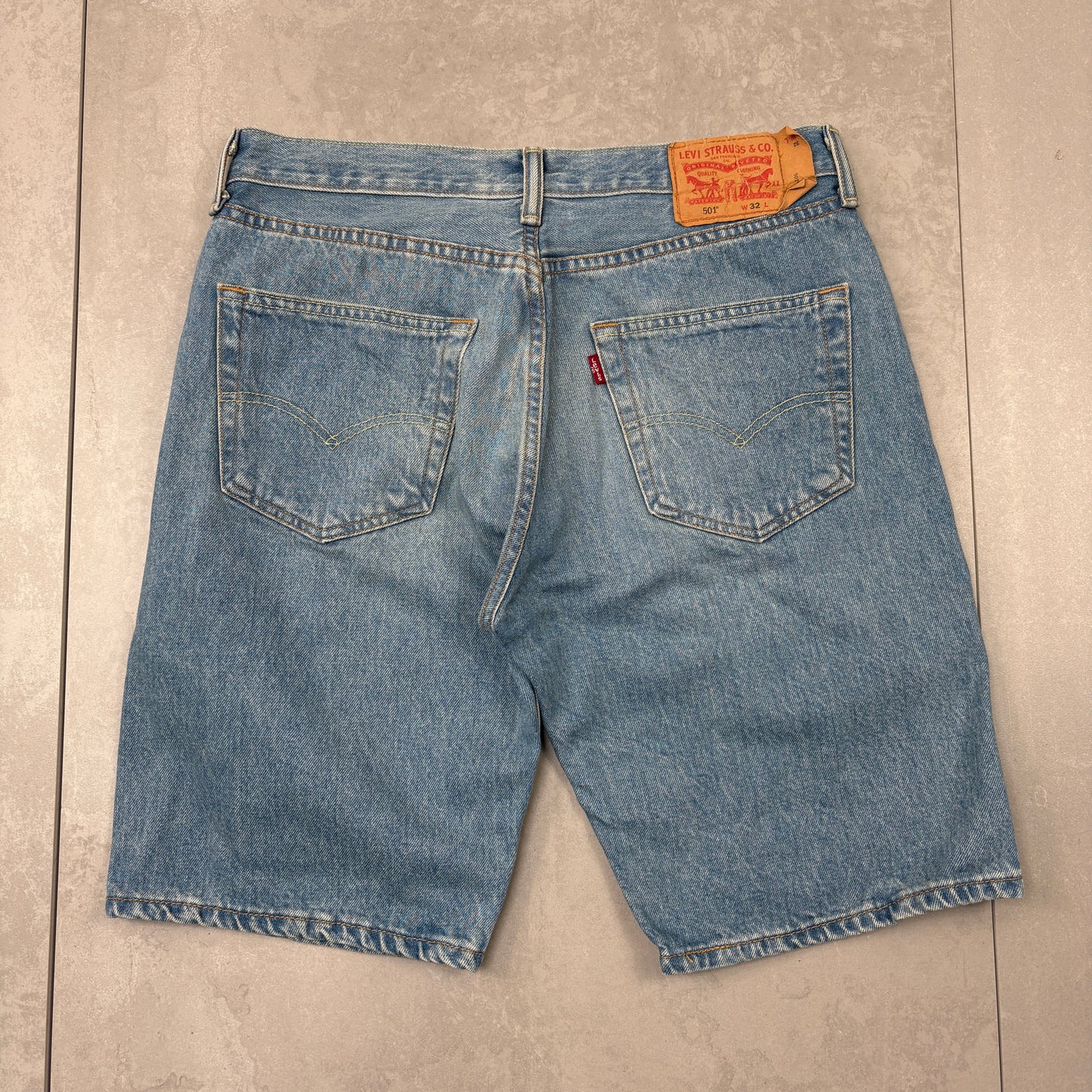 Vintage Levis 501 Blue Denim Shorts - 32