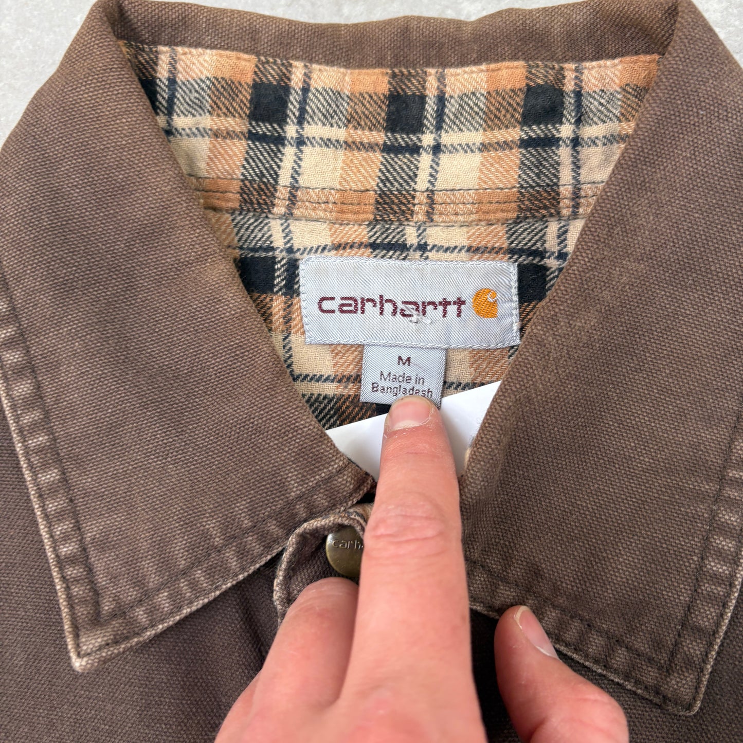 Vintage Carhartt Michigan Chore Brown Workwear Jacket - M