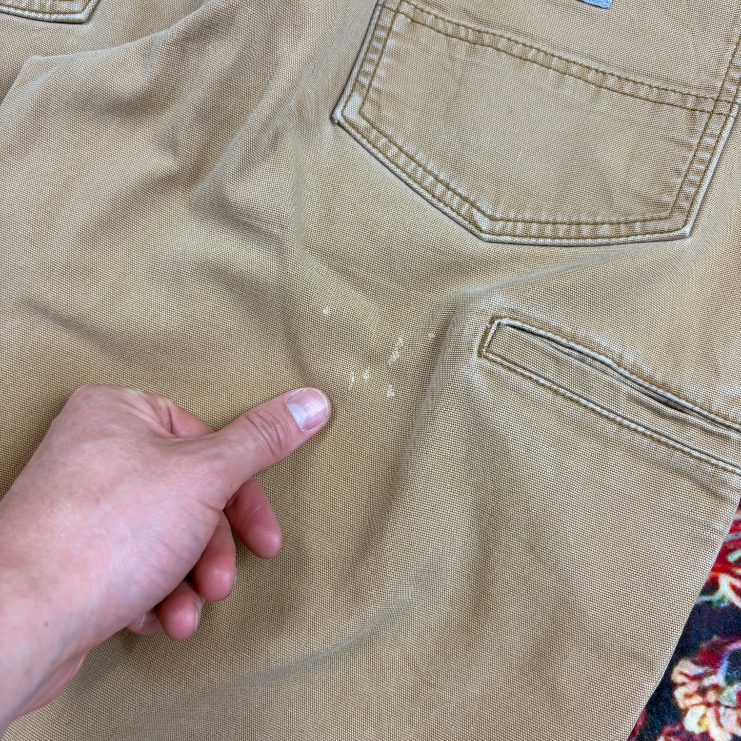 Vintage Carhartt Brown Workwear Carpenter Baggy Trousers - 36