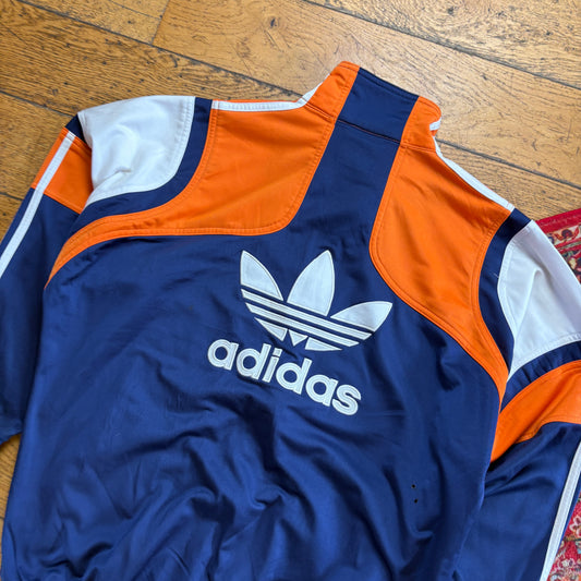 Vintage Adidas Embroidered Navy Orange Tracksuit Track Jacket - L
